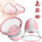 LYAMais 1 Paar Brustwarzensauger, um 360° drehbarer Brustwarzenstimulator mit 3 Silikon Massageköpfen Brust Massager Vibrator Brustwarzen Saugen Pumpe Nippel Stimulator Sexspielzeug für Frauen
