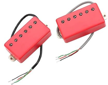 Tonabnehmer für E-Gitarre Doppelter Tonabnehmer Für Gitarre Humbucker-Tonabnehmer Ersatz Für Hals- Und Steg-Tonabnehmer E-Gitarren-Teil Einfache Installation (Color : Red)