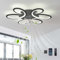 QINGYING Blume Deckenventilator Mit Beleuchtung Und Fernbedienung, Dimmbar Und Leise Led Lampe Mit Ventilator FüR Schlafzimmer 6 Gang Dc Memory Funktion Ventilator Mit Licht, Schwarz