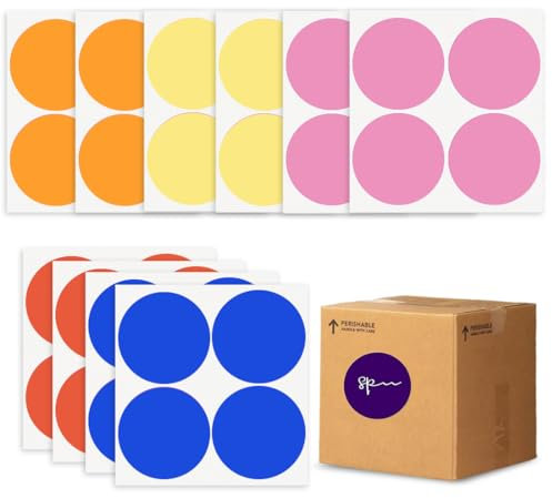 QOWUXHZ 40 Stück Bunte Klebepunkte Klebepunkte Selbstklebend Farbig Aufkleber Markierungspunkte Etiketten Für Lager Büro 100Mm 5 Farben