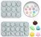 2 Moldes de Chocolates de Silicona, Sin BPA Moldes de Floral, 15.4 * 12.8 cm/20.6 * 11cm Molde Flores Silicona, Antiadherente de Chocolate, para Caramelos,Qelatinas y Bombas de Baño