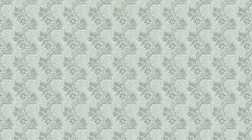 UNIK Nordic Vliestapete, BxH 250x250 cm, Vintage Blätter Muster, Tapete Blumen, Fototapete Wohnzimmer und Schlafzimmer, XXL Premium Wohntapete, Wandtapete Aquarell, Mint Designtapete Made in Germany
