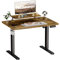 TRIUMPHKEY Höhenverstellbarer Schreibtisch mit Monitorständer 120 x 60cm, Elektrisch Steh-Sitz Tisch, Computer-Schreibtisch, Standing Height Adjustable Desk,Vintagebraun