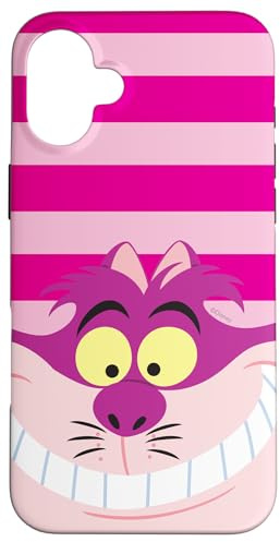 Disney Alice nel Paese delle Meraviglie Stregatto Rosa Strisce Custodia per iPhone 16 Plus