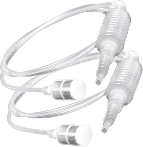 Zodazoqa 2 sifoni per birra con filtro manuale per la produzione di vino fai da te, sifone, pompa a sifone, tubo per filtrare vino, birra, strumento riutilizzabile, dimensioni circa 2 m