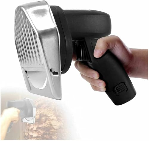 Commercial Stainless Meat Cutter Machine - Cordless Electric Doner Kebab Slicer - Portable Gyro Cutter for Home & Restaurants