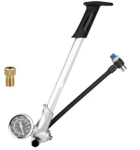Hipzeepo 400psi Hochdruck-Fahrradfederungspumpen mit Manometern 400psi Fahrradfederungspumpen mit Manometern Drehbarem Hochdruckluftpumpen-Gerät für Vorderradgabel-Stoßdämpfer