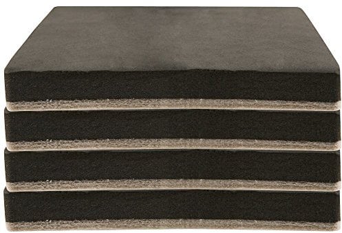 Felt 5 Heavy Furniture Movers for Hard Surfaces (4 pieces) - Tan, 5 Square SuperSliders by Super Sliders
