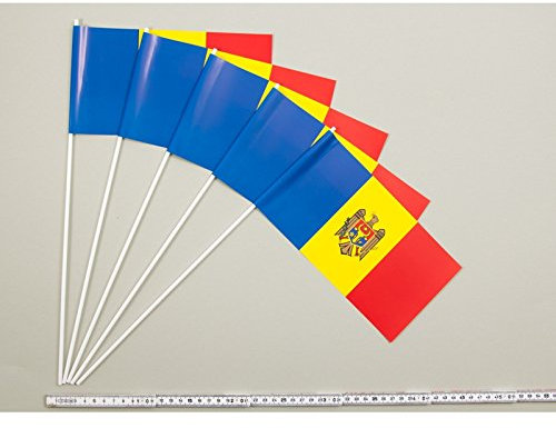 Everflag Papierfähnchen: Moldau/Moldawien 500 Stück