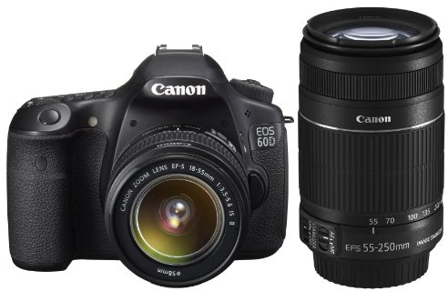 Canon Fotocamera reflex digitale EOS 60D (con kit obiettivo EF-S 18-55 mm f/3.5-5.6 IS II e EF-S 55-250 mm IS II)
