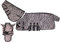 QHP Fliegendecke mit Hals und Hut 3 Bauchgurte, Frontverschluss, Schweiflatz (155 cm, Zebra)