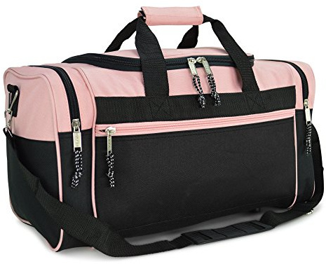 DALIX 48,3 cm Sporttasche, Reisetasche, Schwarz, Rot, Rosa, Lila, Marineblau, Grau, Blau, Rose, L, Klassisch