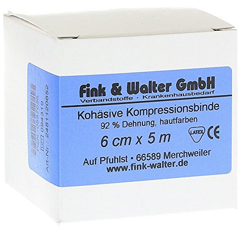 KOMPRESSIONS BINDE 6cmx5m kohäsiv m.kurzem Zug