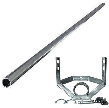 6' ft foot STEEL TV Aerial Mounting Mast/Pole and 8 Chimney Cradle/Bracket Installation KIT