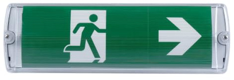 V-TAC Emergency Fire Exit LED Bulkhead Exit Light – Ceiling or Wall Mount, Maintained, 3 Hours Back Up – 24 Hrs Charging Time – 140 lumens