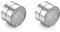 JewelryWe Schmuck Magnet Ohrringe Edelstahl sandgestrahlt Fake Plug Magnetisch Rund Ohrstecker Tunnel Non-Piercing Ohrclips für Herren Damen Silber