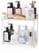 zccz Organisateur à 2 Niveaux pour Salle de Bain et Cuisine – Étagère de Rangement pour Produits cosmétiques et Organisation Domestique – Blanc