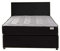 Perfect Sleep 4FT6 Double Black Leather Paris Divan Bed Including Medium feel Quilted Mattress And Headboard