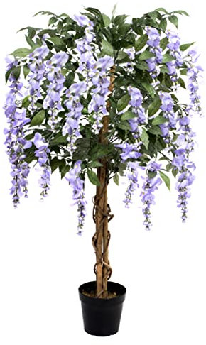 Artificial Lilac Wisteria Tree 130cm/4ft Potted Plant