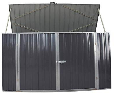 Outdoor Metal Garden Storage Shed Waterproof Anti-corrosion Bike Pent Tool Shed House Galvanized Steel W 225 x D 88 x H 125cm
