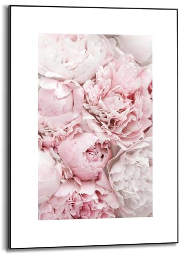 REINDERS Gerahmtes Bild, Pfingstrosen, Wohnzimmer, Bilder, Wanddeko, Room Decor, MDF, Rosa, 70x50cm