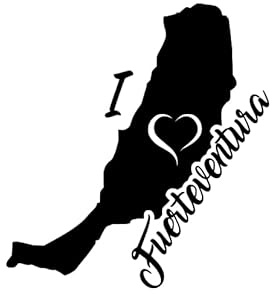 I Love Fuerteventura Aufkleber Kanaren Antigua Urlaub Las Palmas Strand 13x12cm in 21 Farben