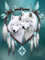 Bimkole DIY 5D Diamond Painting Zubehör Weißer Wolf, Traumfänger Diamant Malerei Kit Voll Runde Bohrer Malen nach Zahlen Malerei Stickerei Kreuzstich Diamond Dekoration 30X40 cm