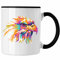 Trendation - Adler Polygon Tasse Geschenk Adler-Fans Bunt Kaffeetasse (Schwarz)