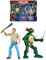 Bandai - 15 cm große offizielle Figuren Teenage Mutant Ninja Turtles x Stranger Things - Raph VS Jim Hopper - P81192