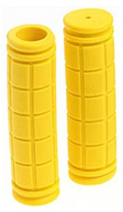 1 Paar Kinder-Fahrradgriffe, rutschfest, Gummi, für BMX, MTB, Fahrrad, Mountainbike, Roller, zusammenklappbar (gelb)