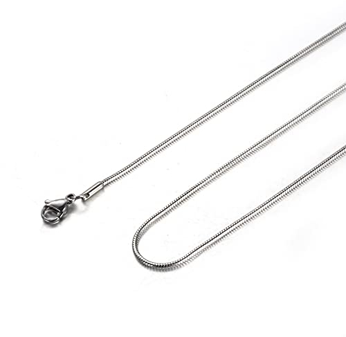 Halskette Herren, Kette Infinity Edelstahl Hummerschere Schlangenkette für Frauen Frau Freundin 60cm (Silber)