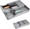 Yoosso Knife Organiser, Knife Drawer Organizer 11 Knives Kitchen Knife Holder Knife Storage Box Double Layer Can Be Pulled Out Store Knives & Kitchen Utensils Space-Saving, Washable, Grey (Yoosso)