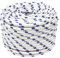 vidaXL Boat Rope Anchor Line Braided Cord UV Resistant Ship Marine Yacht Coil Rope Abrasion Resistant White 12 mm 100 m Polypropylene, White and Blue