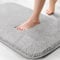 wyewye Tapis de bain en microfibre super absorbant Gris clair 40 x 60 cm