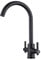 Peppermint Black Kitchen Tap Dual Lever Monobloc Kitchen Mixer Taps 1 Hole Matt Black Sink Mixer Tap Stainless Steel 360 Swivel Faucet Traditional