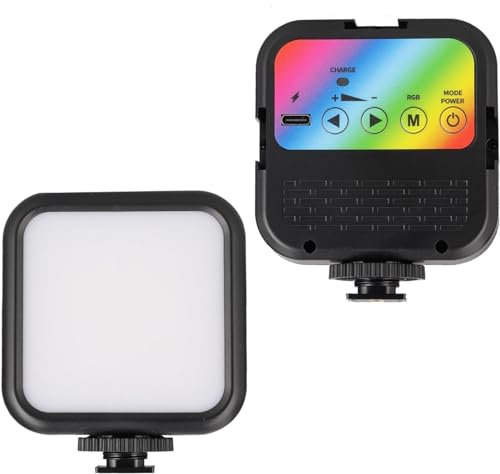 Lampada video RGB portatile con 70 LED, compatibile con Canon PowerShot SX710 HS, temperatura di colore regolabile e batteria ricaricabile a lunga durata