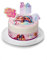 Kardasis Barbie Dreamtopia Dessus de Gâteau et figurines en papier | Disque Azyme comestible pour gâteaux | Décoration de gâteau pour l'anniversaire | 20cm + 4 rubans 28x4 cm + 3 figurines