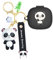 Cartoon Silicion Earphones Case Compatible with JBL Wave Flex/JBL Wave 300 TWS, Cute Wireless Bluetooth Shockproof Protector Cover Earphone Charging Box with Keychain (Black B)