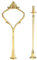 Cake Plate Tray Stand Handle - 3-Tiers Round Gold Zinc Alloy Hardware Fitting Holder for Fruit & Cake Display, Birthday/Anniversary Events, Compact Storage (Two-Layer Small Crown