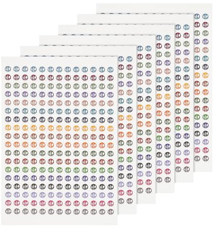 BENECREAT 6 Blätter Mini Mahlzeit Aufkleber, 1404 Stück Dekorative Planung Aufkleber Multicolor Gesundheit Wellness Planer für Planer Kalender Scrapbooking Crafting Menü, 19,9x13,5cm