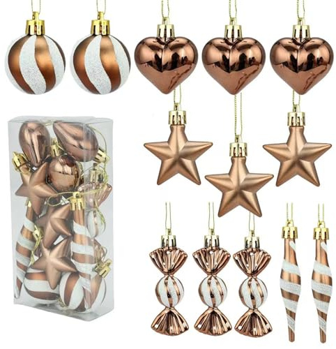 HERZONE weihnachtsanhänger Weihnachtsbaumschmuck Weihnachtsbaumanhänger Weihnachten Deko für Weihnachtsbaum (A-Kaffee)