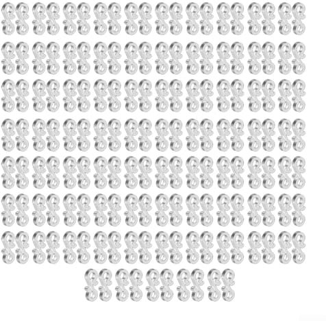 150 Pcs Christmas Light Clips Gutter Hanger Hooks Plastic Outdoor Light Clips Weatherproof S Clips for Hanging Outdoor String Lights, Rope Lights, Xmas Tree Decoration(White)