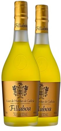 Licor de hierbas Fillaboa Albariño Botella Medium 50 cl (Caja de 2 Botella Medium de 50 cl)