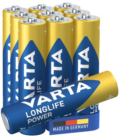 VARTA Batterien AA, 10 Stück, Longlife Power, Alkaline, 1,5V, ideal für Spielzeug, Funkmaus, Taschenlampen, Verpackung zu 90% recycelt, Made in Germany