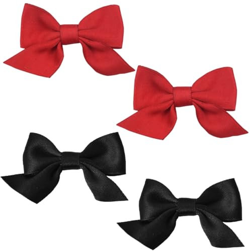 EIHI Pinces à Cheveux Avec Nœud Pinces à Cheveux Antidérapantes Pinces à Cheveux Crocodile Accessoires pour Cheveux mode Filles Accessoires pour Cheveux Femmes Noël Mariage, 4 pièce