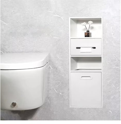 KEuLen Wandnische Dusche, Wandnische aus Edelstahl, Edelstahl-Duschnische Edelstahl-Badnische, Einbauregal-Organizer Duschnische(White)