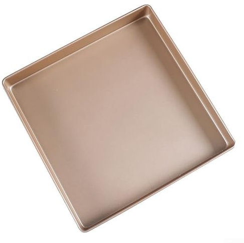 Quadratisches Backblech aus Karbon-Staal, 28 cm x 28 cm, antihaftbeschichtet, Backwerkzeug für Kuchen