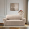 BellaHills Stretch Sofa Überzug Übergröße 2 Sitzer (170-185CM), Sesselschoner rutschfest Mit Armlehne, Elastische Couch Überzug, Universal Sofa Cover Moderne, Sofaschoner für Hund Katze, Sand