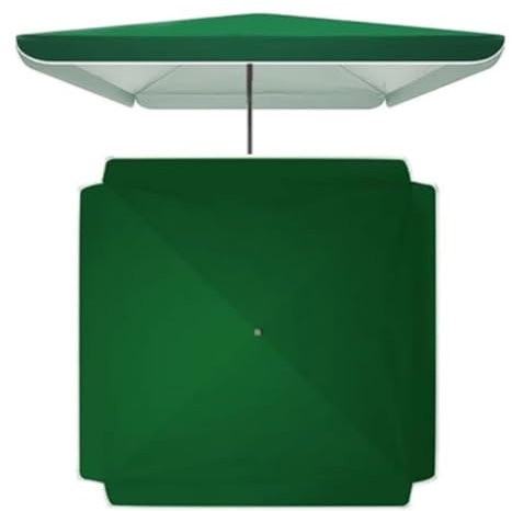 PYCJNFC Parasol carré de Remplacement en Tissu Oxford Double Couche pour Jardin, Piscine, Plage, Vert (200 x 200 cm)
