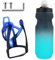 AOOSA Porte Bidon de Vélo avec Gourde Vélo 650ML sans BPA, Porte Bouteille Universelle, Support Gourde Vélo avec Outil à Vis, Porte Gourde Robuste pour Vélo/VTT/Vélo de Route, Dégradé Bleu Noir